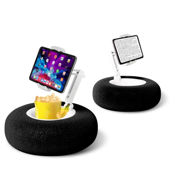 Soporte tipo cojín para tableta Kindle Debtrop con bol para aperitivos, color negro