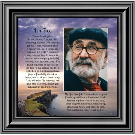 I'm Free, Love One’s in Heaven, Sympathy or Condolence Memory Photo Frame, 10x10 6345