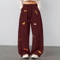 thumbnail image 4 of GEWSEY Wide Leg Baggy Sweatpants for Women Men Dachshund Embroidery Drawstring Sweat Pants Trendy Athletic Pants Clothes (Red, XXL), 4 of 7
