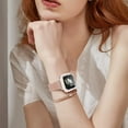 thumbnail image 6 of Apple Watch Case with Tempered Glass Screen Protector for Apple Watch 44mm Series 6/5/4/SE, Bling Crystal Diamond Rhinestone Ultra-Thin Bumper Full Cover Protective Case for Women Girls iWatch, 6 of 8