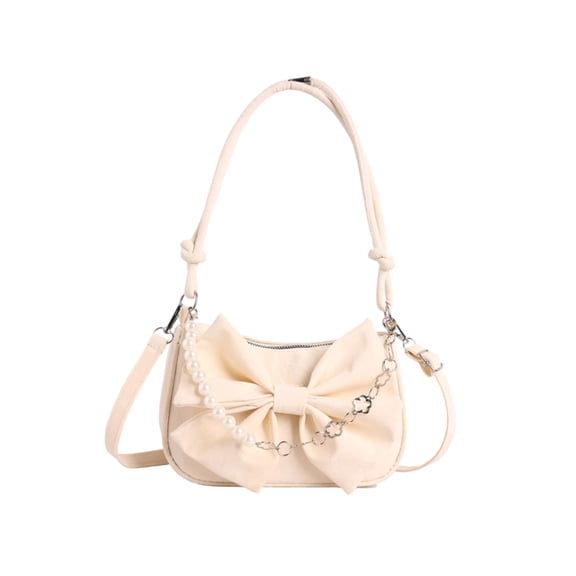 Specollect 1 Pcs Cute Bow Handbag for Women Crossbody Bag Underarm Purse Casual Shoulder Bag with Adjustable Strap for Daily Use Travel Shopping
