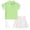 Green, variant on KAUOD Girls Golf Outfits 3 Pcs Short Sleeve Polo Shirt, Pleated Mini Skirt and Socks Tennis Soccer Set Sports Clothes