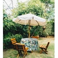 thumbnail image 2 of Vargottam Indoor/OutdoorRoundTablecloth 58 InchTablecloth with Umbrella Hole & Zip- Waterproof TableCloth TableCovers for Backyard Table -Aquamarine2, 2 of 7