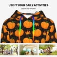 thumbnail image 4 of Disketp Orange Pumpkin And Autumn Maple Womens Casual Hoodies Crew Neck Long Sleeve Sweatshirts Pullover Tops-Small, 4 of 7