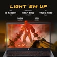 thumbnail image 3 of Acer Nitro V 15.6" FHD IPS 165Hz Gaming Laptop, Intel Core i5-13420H, NVIDIA GeForce RTX 5050 8GB GDDR7, 16GB RAM, 1TB SSD, Backlight Keyboard, Wi-Fi 6, Windows 11, Black, 1TB Docking Station Set, 3 of 9