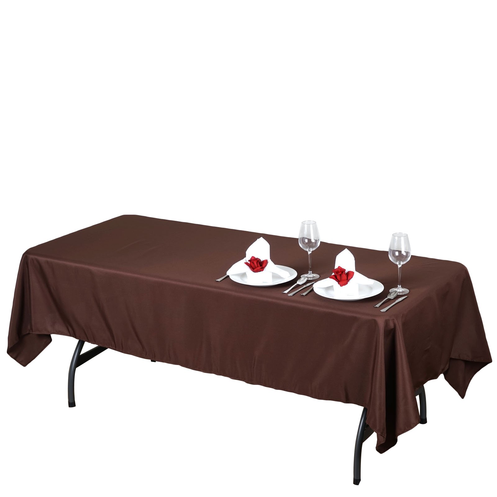 Efavormart 60x102" CHOCOLATE Wholesale Linens Rectangle Polyester