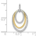 thumbnail image 4 of 10k Two-tone 1/4ct. Diamond Fancy Triple Oval Pendant, 4 of 4