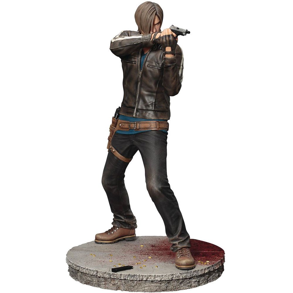 resident evil 2 leon kennedy statue