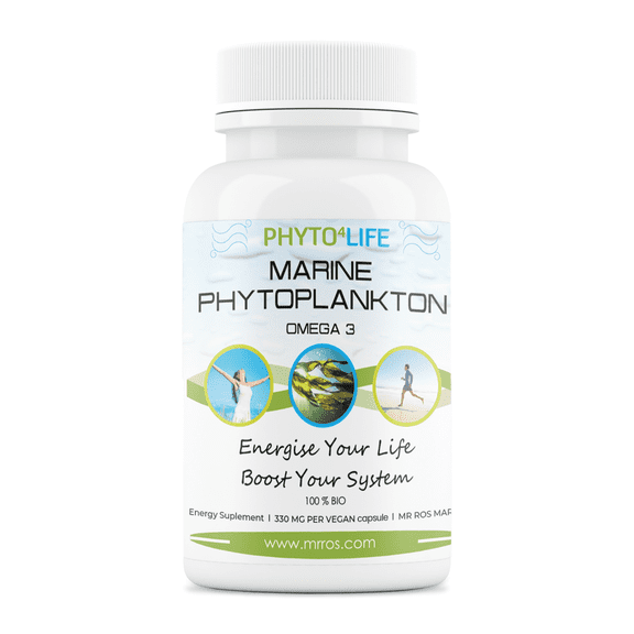 Mr. Ros Marine Phytoplankton – Vegan Omega-3 Supplement for Immune Supports – 90 Capsules