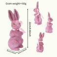 thumbnail image 4 of Glitter Easter Bunny Figurine, Glitter Foam Standing Rabbit Statue Ornaments, Easter Decorations for Table Shelf Garden Yard, Home Office Spring Party Favors Miniatures Rabbit Figurine, 4 of 7