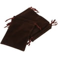 thumbnail image 6 of Masteelf 20 Pcs Soft Velvet Jewelry Bag 15.00X12.00X0.30CM Coffee, 6 of 8