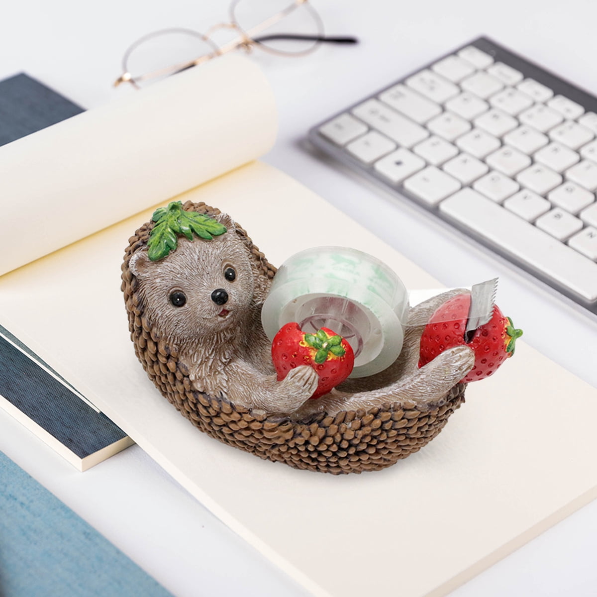 Novelty Tape Cutter Office Supplies,Resin Cartoon Animal Tape Dispenser Home Office Desk Accessories,Funny Stationery Gift Idea