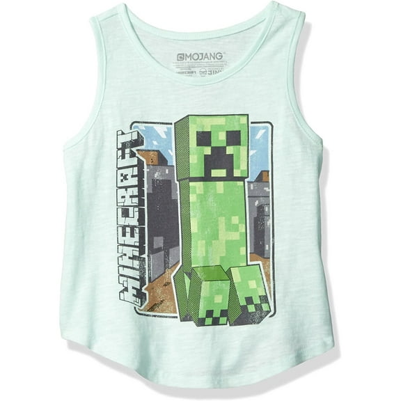 Minecraft Girls' Vintage Creeper Tank Top, Sizes 6-16