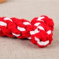 thumbnail image 4 of 1 pieza de cuerda para masticar tejida para perros, juguetes con forma de hueso, juguetes de nudo de algodón para cachorros, juego de entrenamiento combinado de cuerda para morder para limpieza de, 4 of 4