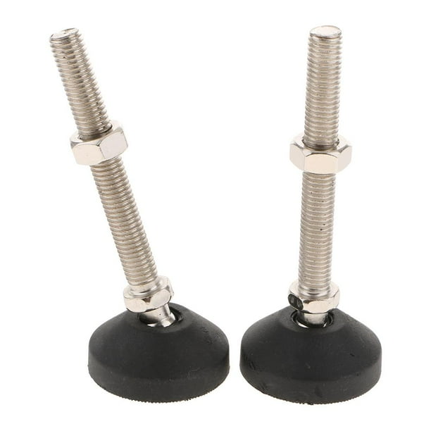 Pie de mueble regulable 50mm 60mm tornillos de ajuste posición tapones. 50mm-M12x80