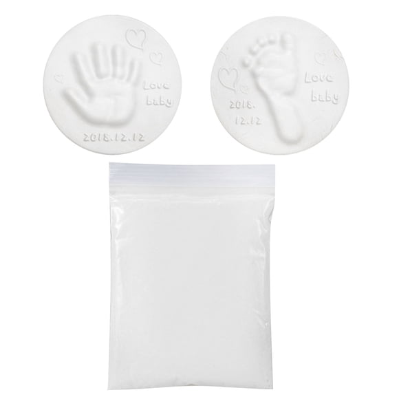 Arts Crafts DIY Toy Baby Care Air Drying Soft Clay Handprint Footprint Imprint Kit for Parent Child Casting with Inkpad and Fingerprint Tool
