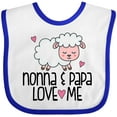 thumbnail image 3 of Inktastic Nonna and Papa Grandchild Lamb Boys or Girls Baby Bib, 3 of 4
