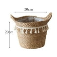 thumbnail image 5 of Home Textile Storage,Seagrass Wicker Basket Flower Pot Folding Basket Storage Basket Decoration, 5 of 5
