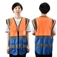 thumbnail image 4 of Chaleco reflectante de alta visibilidad Seguridad del tráfico Uniforme de Trabajo Multi bolsillos # B, 4 of 8