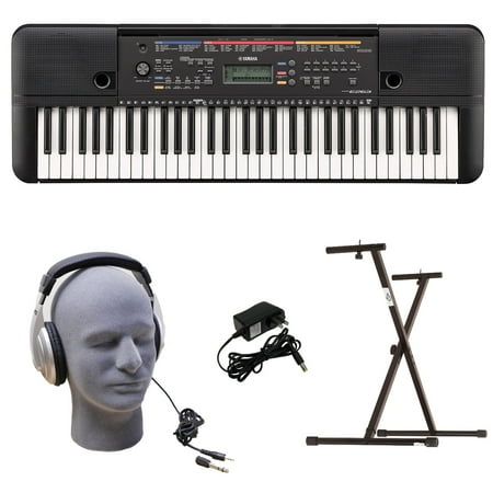 Yamaha PSR-E263 PKY 61-Key Keyboard Pack with Headphones, Power Supply, & Secure Bolt-On Stand