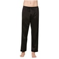 thumbnail image 2 of Mens Classic Silk Satin Pajamas Pyjamas Lounge Pants Sleep Bottoms Sleepwear Boxer, 2 of 6