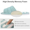 thumbnail image 4 of Women's Soft Indoor Slippers Open Toe Cotton Memory Foam Slip on Home Shoes House Slippers, 4 of 7
