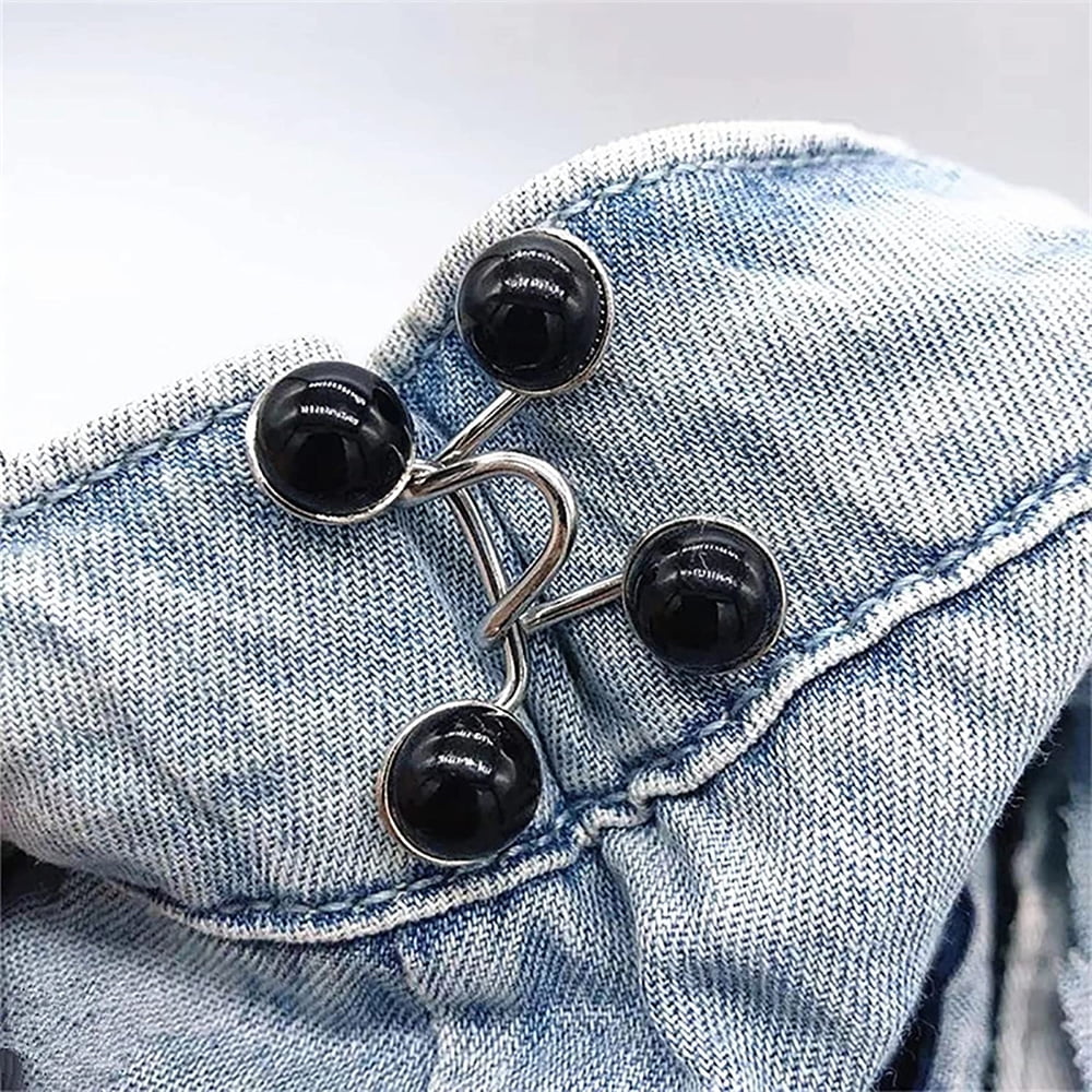 1 Set Of Pant Waist Tightener Instant Jean Buttons For Loose Jeans Pants  Clips For Waist Detachable Jean Buttons Pins Clothing Accessories No Sewing  Waistband Tightener,Fashion,Minimalist,Stylish,For Lady,For Woman,For Female,Unisex