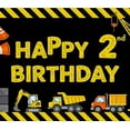 thumbnail image 4 of Construction Themed Happy 2 Birthday Banner Backdrop Decoration for Birthday Party Photography Props Party Supplies Background Decor, 4 of 8