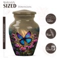 thumbnail image 2 of JAGASY Butterfly Cremation Urns for Ashes for Women Remains - Tiny Brown Urns for Male & Female - Human Funeral Purple Flower Urn - Keepsake Blue Butterfly Urn for Mother and Father - 3 Inch, 2 of 7