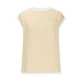 thumbnail image 3 of Ladies Summer Tops V Neck T-Shirts for Women Womens Shirts Short Sleeve Sale Items Today, 3 of 5