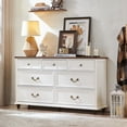 thumbnail image 4 of Joaxswe Classic 3-Piece Adult Farmhouse Engineered Wood Bedroom Furniture Set White 2 Square Drawer Set, 4 of 11