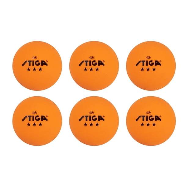 STIGA 3Star Orange Table Tennis Balls (6Pack)