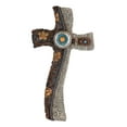thumbnail image 5 of Pack Of 2 Rustic Western Floral Scroll Conchos Faux Tolled Leather Wall Crosses, 5 of 8