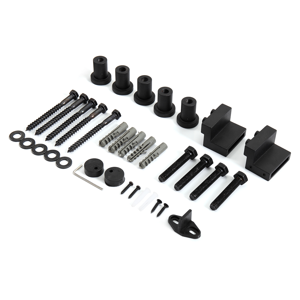 Kepooman 6 ft Sliding Barn Door Hardware Kit, Wood Door Track Hardware Tools Closet Set - Black Kepooman 6 ft Sliding Barn Door Hardware Kit, Wood Door Track Hardware Tools Closet Set - Black
