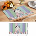thumbnail image 6 of Easter Rabbit Tail Placemats Set of 12, Spring Floral Leaf Watercolor Easter Eggs Colorful Wood Grain Non-Slip Place Mats Washable Table Mats for Kitchen Dining Table Decorations Indoor/Outdoor, 6 of 9