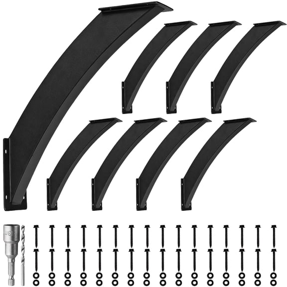 golytefs 8Pcs Heavy Duty 45 Degree Angle Support Bracket 4x4in (Actual 3.2x3.2in) Wood Beam Support Hardware with Mounting Screws for Gazebos Decks Porches Log Cabins Etc