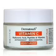 Dermatouch Vitamin C Face Cream Daily Moisturizer for Face with Hyaluronic Acid, 1.7 Oz