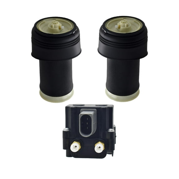 Set of 3 Air Suspension Solenoid Valve Block-Rear Air Suspension Spring Bag For 2008-2014 BMW X6