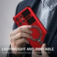 thumbnail image 6 of for Samsung Galaxy S25 Ultra Case with Stand, Magnetic Rugged Military Grade Shockproof Portective Case Compatible with MagSafe Wireless Charger&Magnetic Car Mount Holder Phone Case,Red, 6 of 10