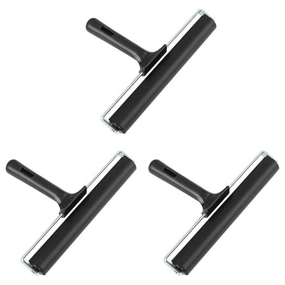 3pcs 8-Inch Rubber Roller, Brayer Roller Brush for DIY Art Craft Painting, Print, Printmaking, Ink and Stamping