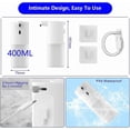 thumbnail image 2 of Automatic Soap Dispenser, 400ML Foam Soap Dispenser with Infrared Sensor, Wall Mounted Liquid Soap Dispenser for Bathroom, 2 of 4