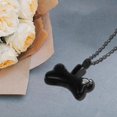 thumbnail image 3 of Collar con colgante Yashi hueso de pata de perro joyería conmemorativa negro y blanco, 3 of 5
