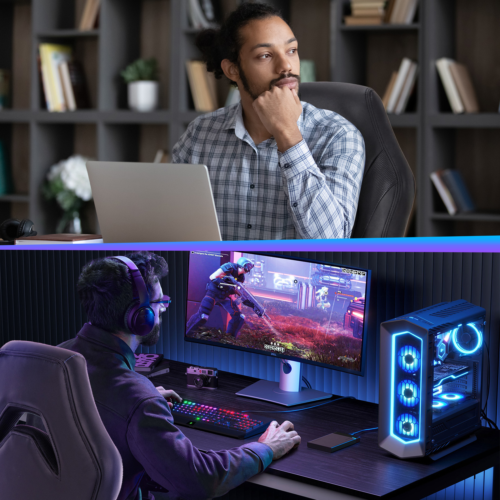 EDX Ergonomic Gaming Chair With Flip-Up Armrests photo 3