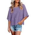 thumbnail image 2 of Womens Summer Short Sleeve Shirts Casual Vacation Tops Lightweight Blouses Trendy 2026, 2 of 6