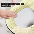 thumbnail image 4 of Fwttom Coussin de Siège de Toilette Domestique Utilisation Housse de Siège de Toilette Tricotée Saison Lavable Coussin de Siège de Toilette Forme en O, 4 of 6