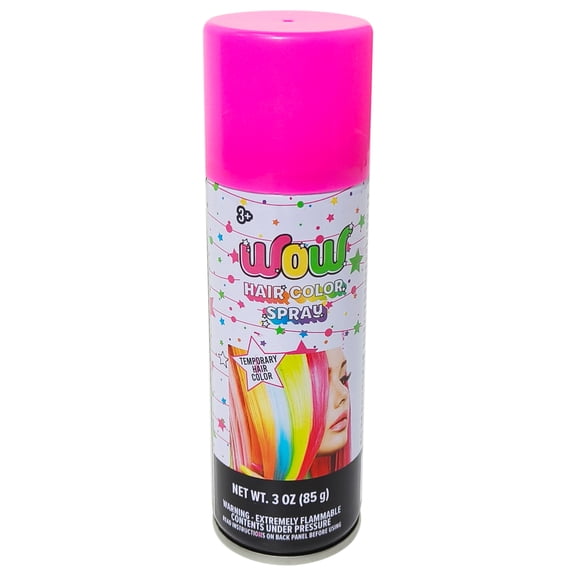Wow Temporary Hair Color Spray, Fluorescent Pink