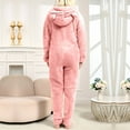 thumbnail image 6 of Simua Women's Solid Color Long Sleeve Wide Leg Jumpsuit With Pockets Zipper Back Casual Loose Fit For Daily Work Vacation All Seasons, 6 of 9