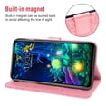 thumbnail image 3 of Compatible with LG V50 ThinQ Wallet Phone Case and Tempered Glass Screen Protector Flip Credit Card Holder Stand Mandala Flower Cell Cover for LGV50 5G V 50 Thin Q V50ThinQ 50ThinQ 50V Women Pink, 3 of 8