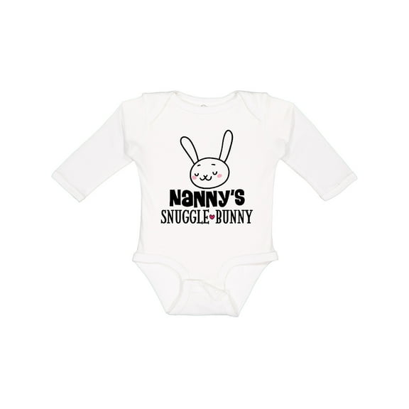 Inktastic Nanny Bunny Rabbit Grandchild Boys or Girls Long Sleeve Baby Bodysuit