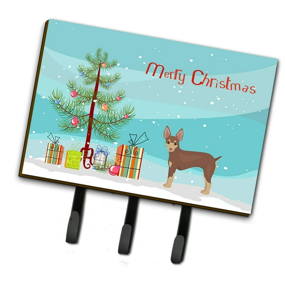 Miniature Fox Terrier Christmas Tree Leash or Key Holder